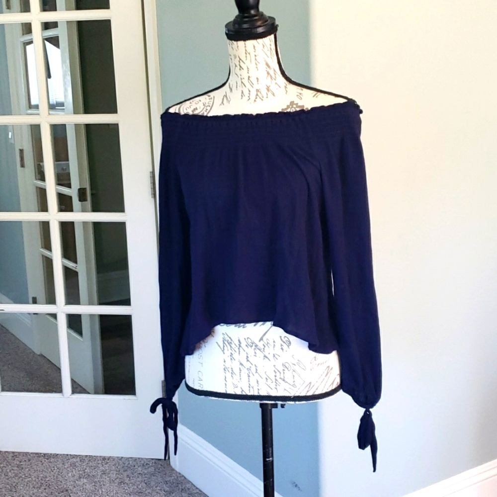 American rag navy peasant top